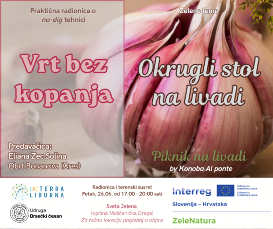 Projekt ZeleNatura: Radionica “Vrt bez kopanja”   i “Okrugli stol na livadi” u Svetoj Jeleni