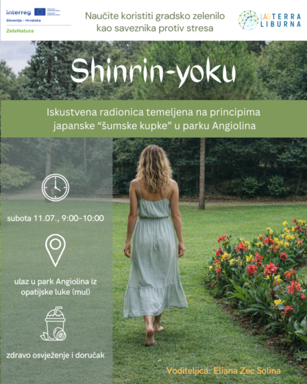 SHINRIN-YOKU Iskustvena radionica temeljena na principima japanske “šumske kupke” u parku Angiolina